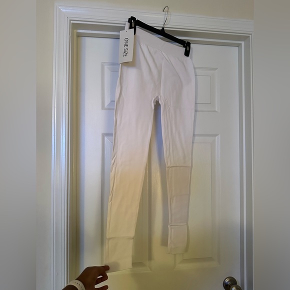 Pants - One Size fleece white leggings